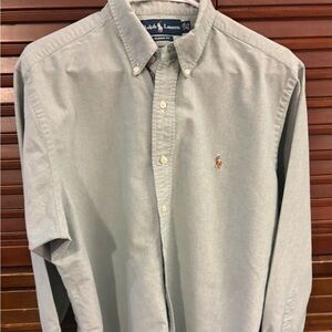 Ralph Lauren Pale Green Long-Sleeve Oxford Button-Down Shirt